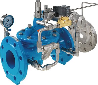 Flow limitation valve MBV for electrical control - closed without current