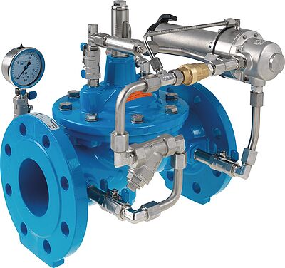Pressure relief and pressure retention valve DAV with flow-back prevention