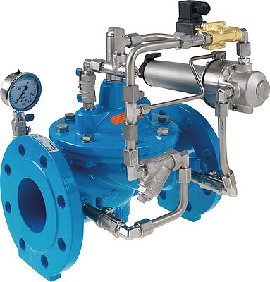 Pressure relief and pressure retention valve DAV for electrical control - open without current