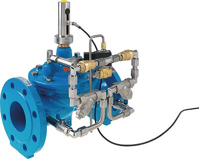 Pump protection valve with mecanical non-return flap